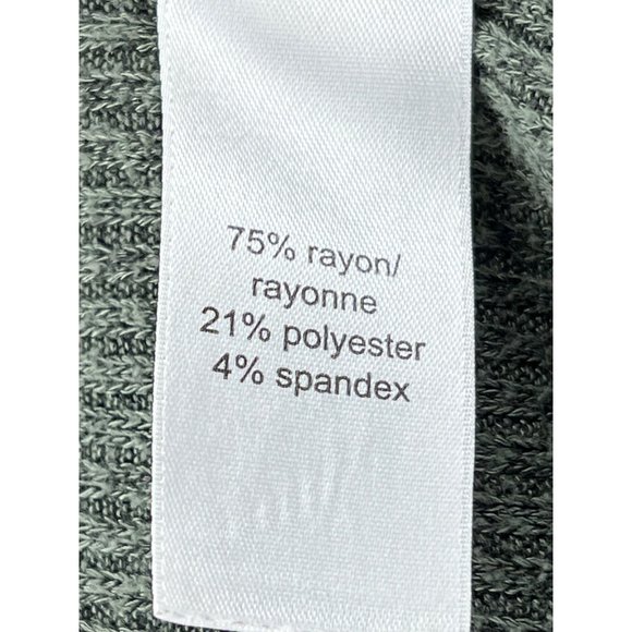 MAUNCES Women's Sweater Size Medium Pull Over Short Sleeve Green Knit Open Back - Picture 13 of 14